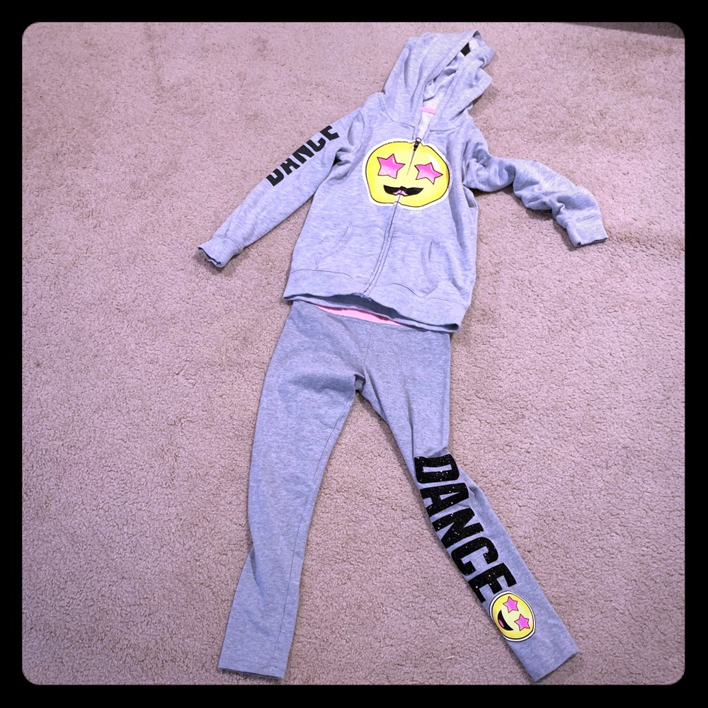 Justice legging and hoodie set